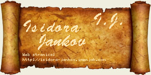 Isidora Jankov vizit kartica